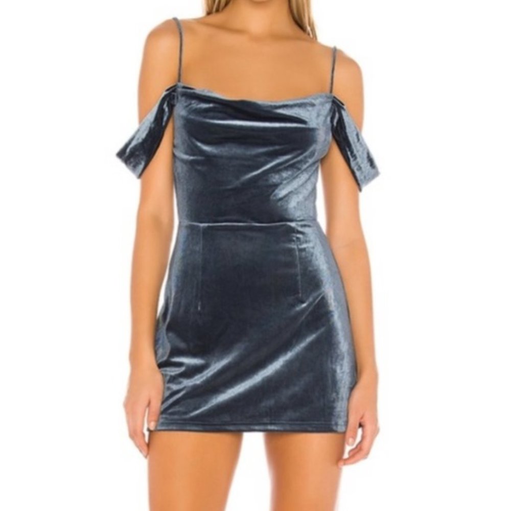 NWT Superdown Off the Shoulder Velvet Mini Dress